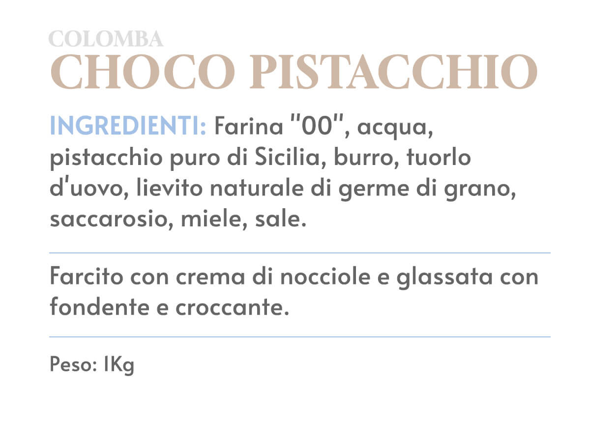 ingredienti choco pistacchio